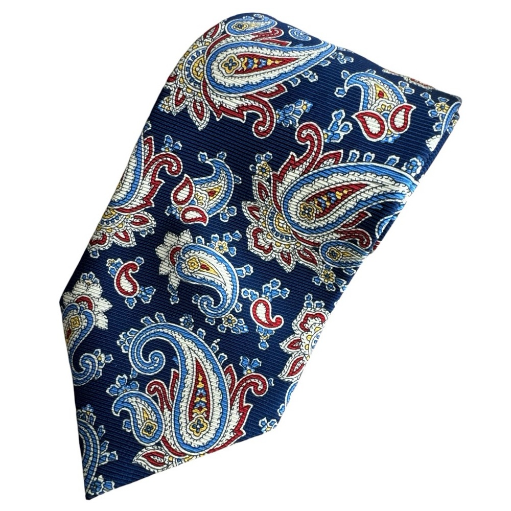 Lauren Ralph Lauren Handmade Silk Paisley Neck Tie Length 56" Width 3.5"
